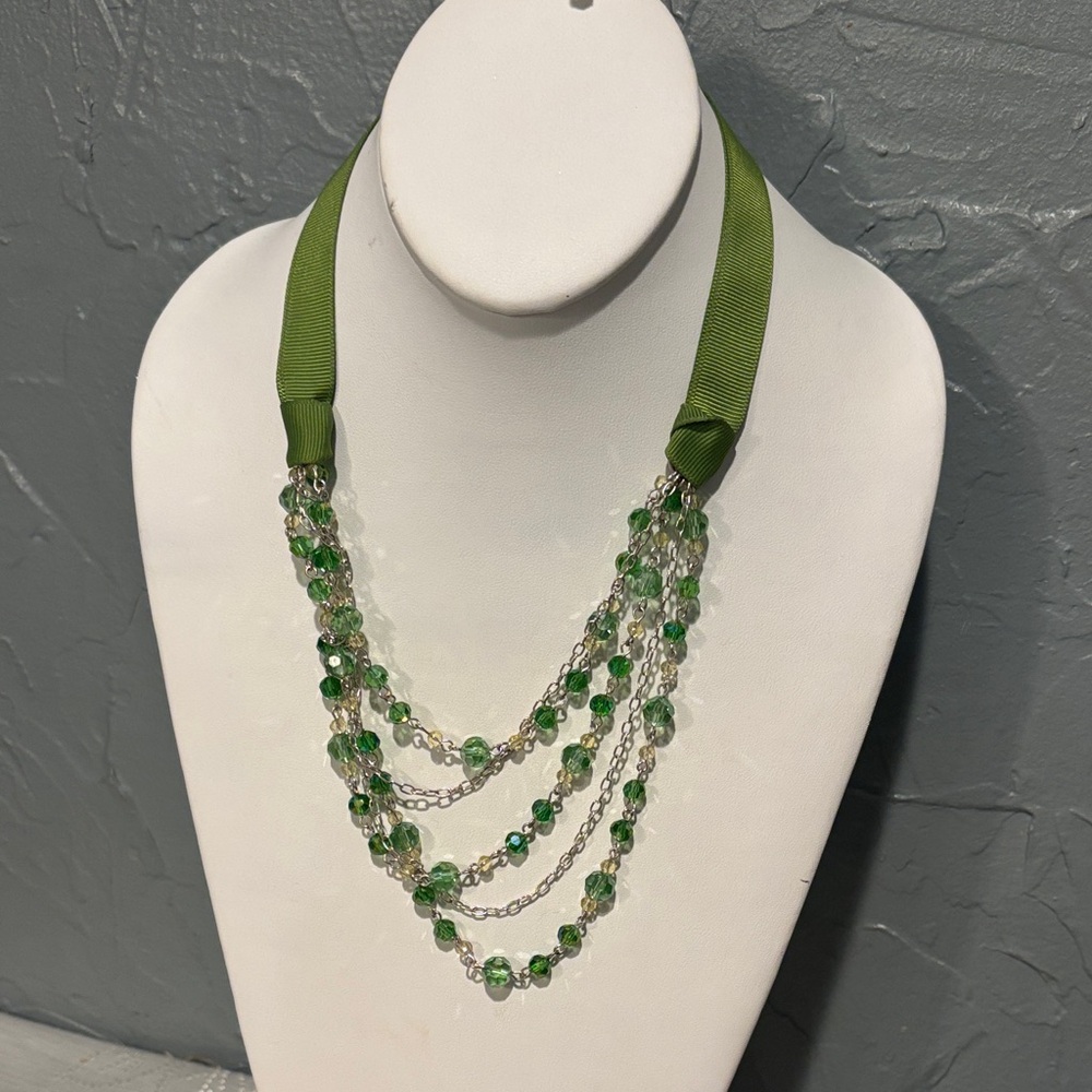 Elegant Green Beaded Necklace
